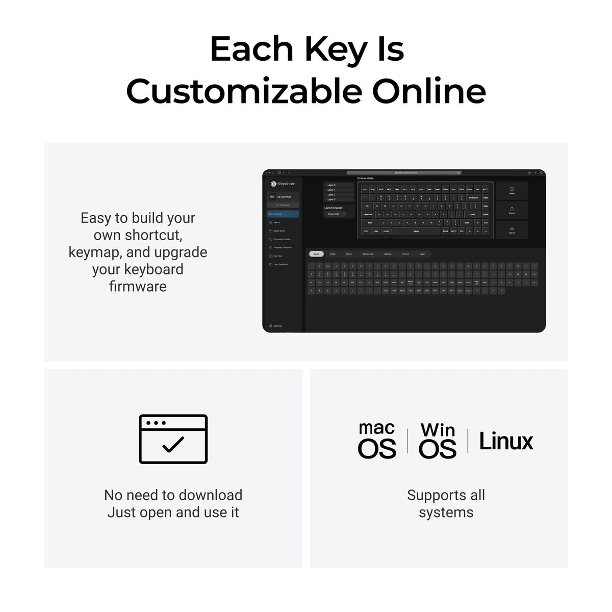 Keychron K3 Max QMK/VIA Wireless Custom Mechanical Keyboard