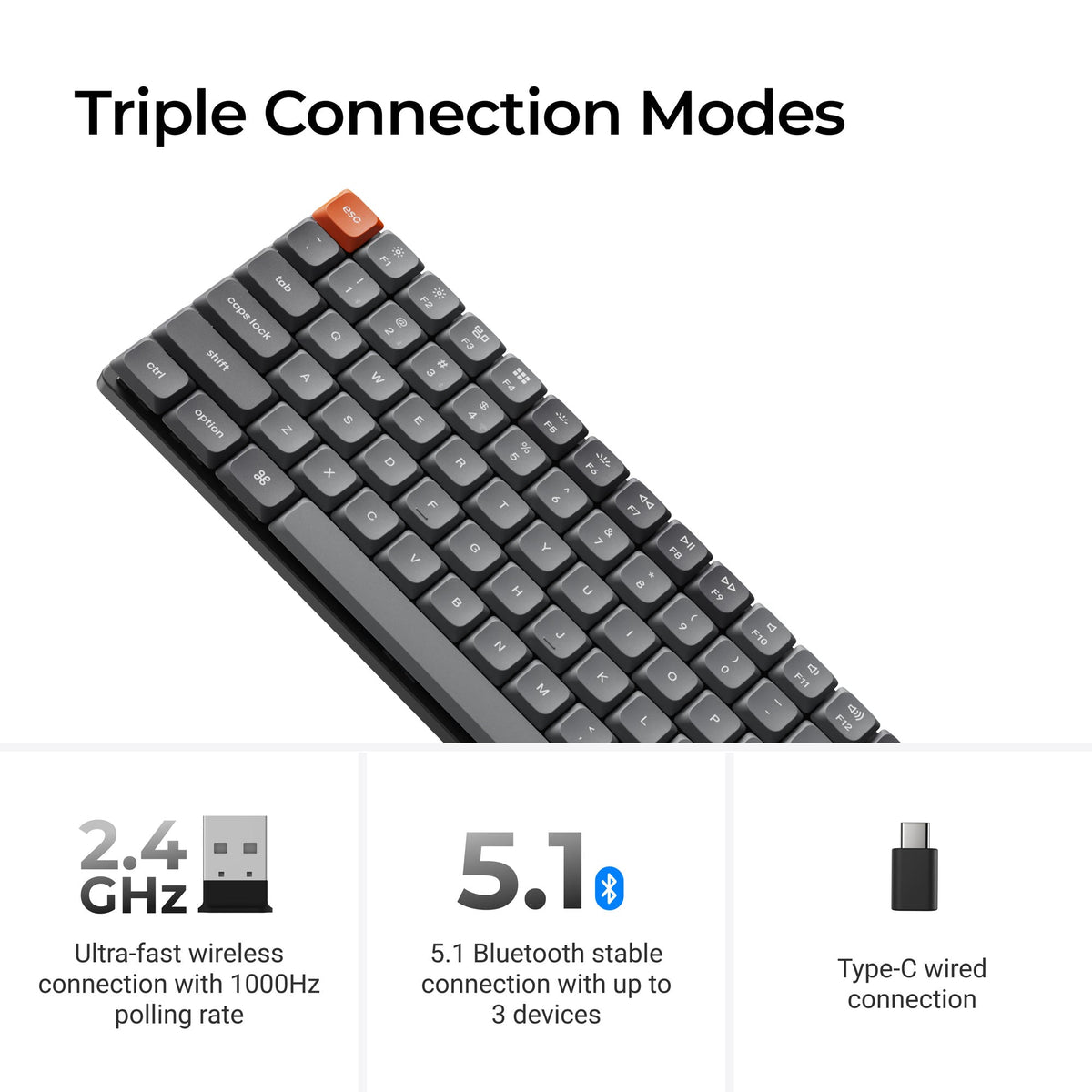 Keychron K3 Max QMK/VIA Wireless Custom Mechanical Keyboard
