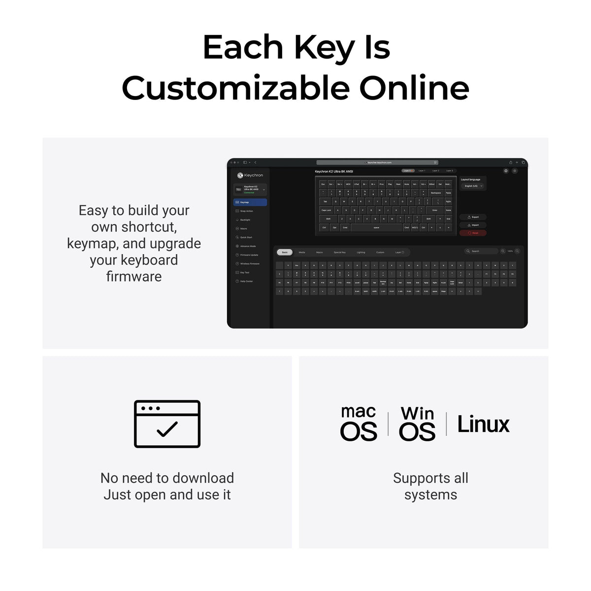 Keychron K2 Ultra 8K Wireless Custom Mechanical Keyboard